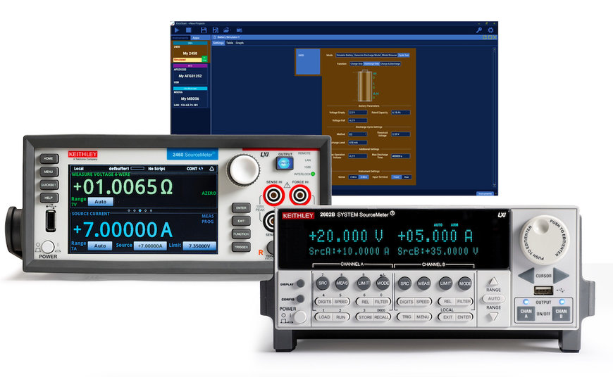 Tektronix lance une nouvelle version de son application simulateur de batterie disponible dans le logiciel KickStart (Keithley)